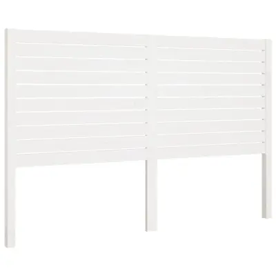 vidaXL Posteljno vzglavje belo 166x4x100 cm trdna borovina