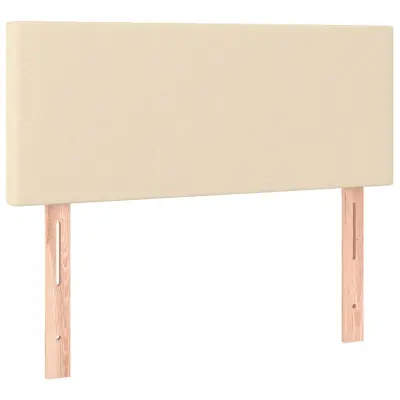 vidaXL Posteljno vzglavje krem 90x5x78/88 cm blago