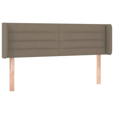 vidaXL Vzglavje z ušesi taupe 147x16x78/88 cm blago