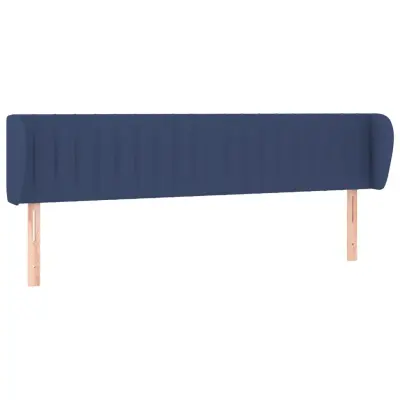 vidaXL Vzglavje z ušesi modro 183x23x78/88 cm blago