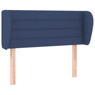 vidaXL Vzglavje z ušesi modro 83x23x78/88 cm blago