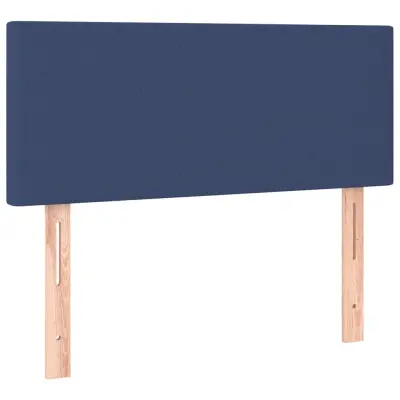 vidaXL Posteljno vzglavje modro 90x5x78/88 cm blago