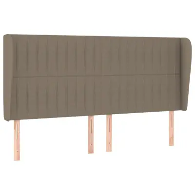 vidaXL Vzglavje z ušesi taupe 183x23x118/128 cm blago