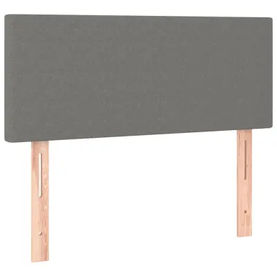 vidaXL Posteljno vzglavje temno sivo 80x5x78/88 cm blago
