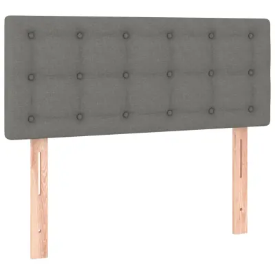 vidaXL Posteljno vzglavje temno sivo 90x5x78/88 cm blago