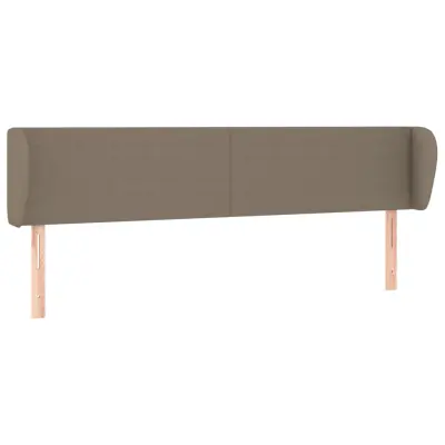 vidaXL Vzglavje z ušesi taupe 183x23x78/88 cm blago