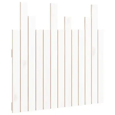 vidaXL Stensko posteljno vzglavje belo 82,5x3x80 cm trdna borovina