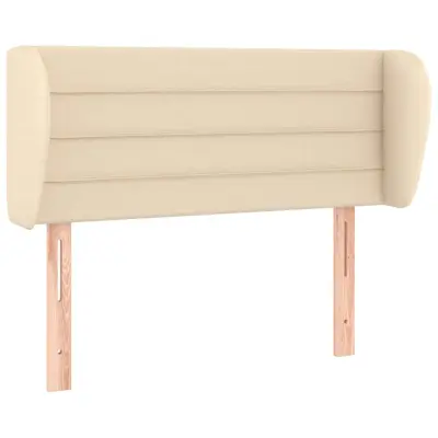 vidaXL Vzglavje z ušesi krem 83x23x78/88 cm blago