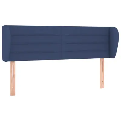 vidaXL Vzglavje z ušesi modro 147x23x78/88 cm blago
