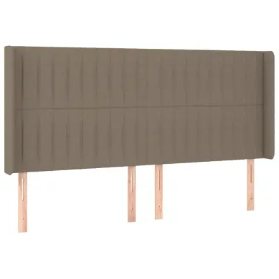 vidaXL Vzglavje z ušesi taupe 183x16x118/128 cm blago