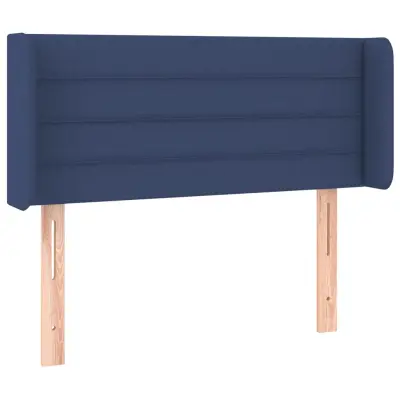 vidaXL Vzglavje z ušesi modro 83x16x78/88 cm blago