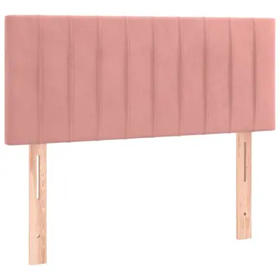 vidaXL Posteljno vzglavje roza 100x5x78/88 cm žamet