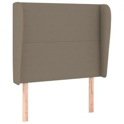 vidaXL Vzglavje z ušesi taupe 93x23x118/128 cm blago