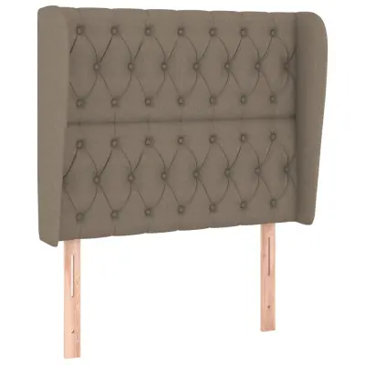 vidaXL Vzglavje z ušesi taupe 93x23x118/128 cm blago