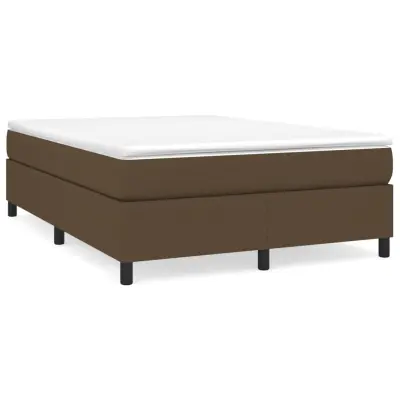 vidaXL Posteljni okvir brez vzmetnice temno rjav 140x200 cm tkanina