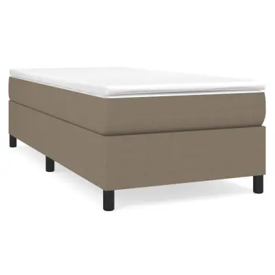 vidaXL posteljni okvir brez vzmetnice Taupe 90x190cm Tkanina