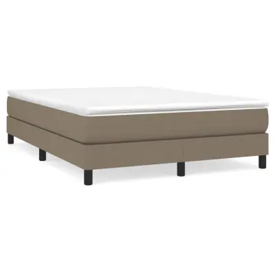 vidaXL Posteljni okvir brez vzmetnice taupe 140x200 cm blago