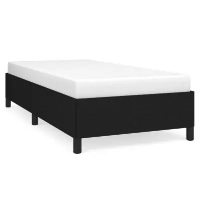 vidaXL Posteljni okvir brez vzmetnice črn 100x200 cm blago