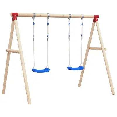 vidaXL Gugalnica z vrvmi 2 kosa modra 38x16 cm polieten