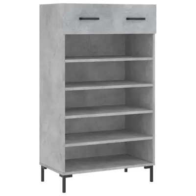 vidaXL Omarica za čevlje betonsko siva 60x35x105 cm inženirski les