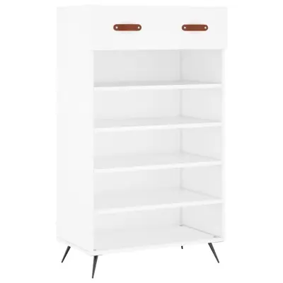 vidaXL Omarica za čevlje bela 60x35x105 cm inženirski les
