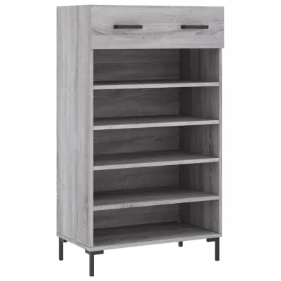vidaXL Omarica za čevlje siva sonoma 60x35x105 cm inženirski les