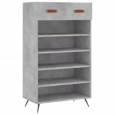 vidaXL Omarica za čevlje betonsko siva 60x35x105 cm inženirski les