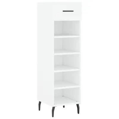 vidaXL Omarica za čevlje bela 30x35x105 cm inženirski les