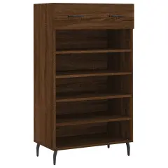 vidaXL Omarica za čevlje rjavi hrast 60x35x105 cm inženirski les