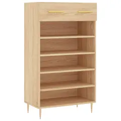 vidaXL Omarica za čevlje sonoma hrast 60x35x105 cm inženirski les