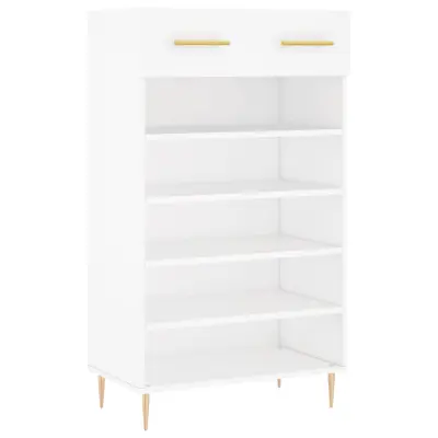 vidaXL Omarica za čevlje bela 60x35x105 cm inženirski les