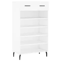 vidaXL Omarica za čevlje bela 60x35x105 cm inženirski les