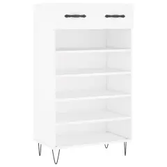vidaXL Omarica za čevlje bela 60x35x105 cm inženirski les