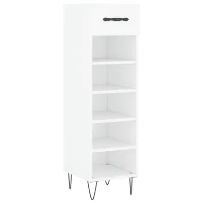 vidaXL Omarica za čevlje bela 30x35x105 cm inženirski les