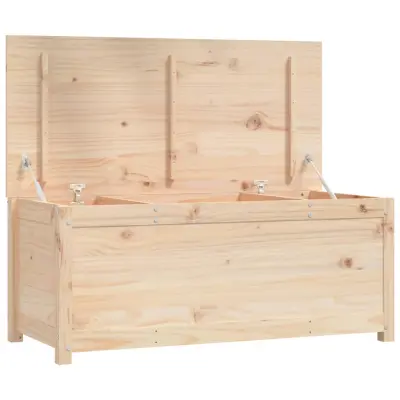 vidaXL Škatla za shranjevanje 110x50x45,5 cm trdna borovina