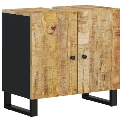 vidaXL Omarica za umivalnik 62x33x58 cm trden mangov les in inž. les