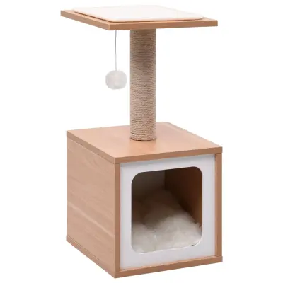 vidaXL Mačje drevo s praskalno podlogo iz sisala 62 cm
