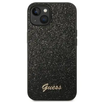Guess zaščitni ovitek Glitter Script Black, Iphone 14