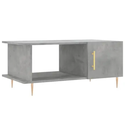 vidaXL Klubska mizica betonsko siva 90x50x40 cm konstruiran les