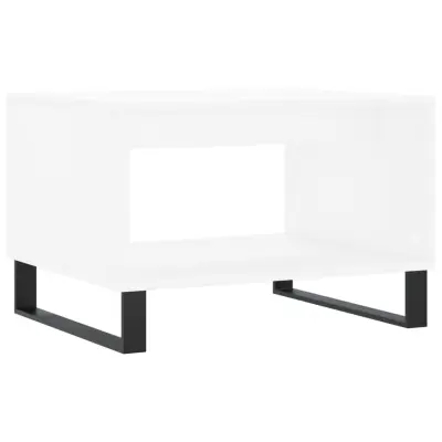 vidaXL Klubska mizica bela 60x50x40 cm inženirski les