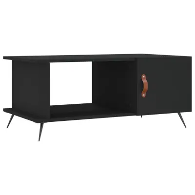 vidaXL Klubska mizica črna 90x50x40 inženirski les