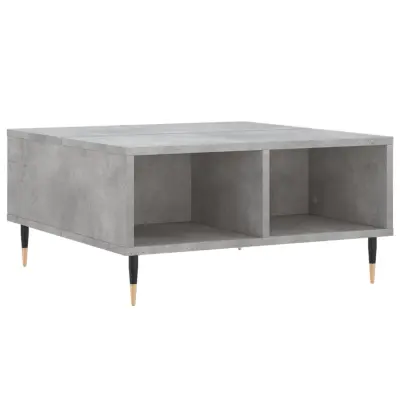 vidaXL Klubska mizica betonsko siva 60x60x30 cm inženirski les