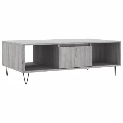 vidaXL Klubska mizica siva sonoma 104x60x35 cm inženirski les