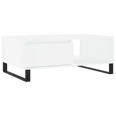 vidaXL Klubska mizica bela 90x60x35 cm inženirski les