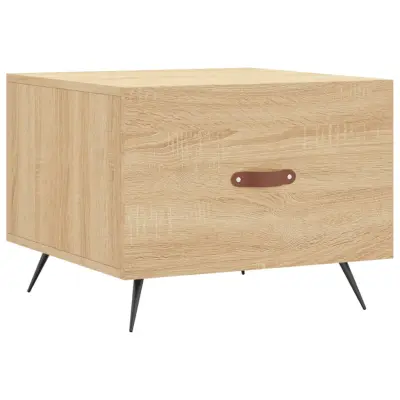 vidaXL Klubska mizica sonoma hrast 50x50x40 cm inženirski les