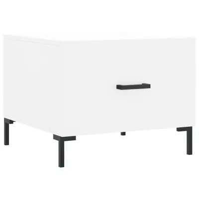 vidaXL Klubska mizica bela 50x50x40 cm inženirski les