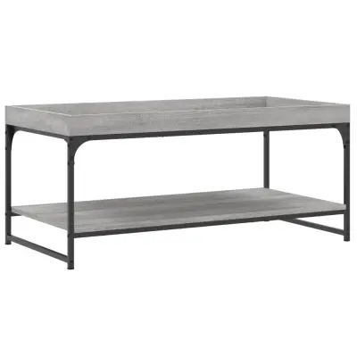 vidaXL Klubska mizica siva sonoma 100x49x45 cm inženirski les
