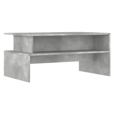 vidaXL Klubska mizica betonsko siva 90x55x42,5 cm inženirski les