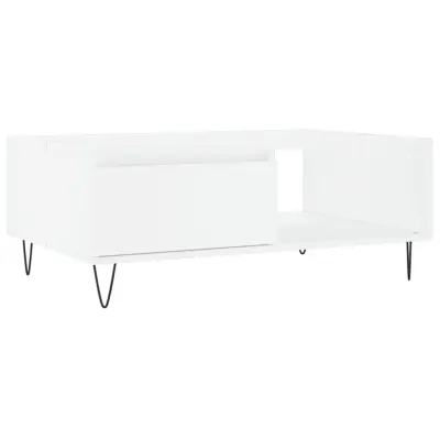 vidaXL Klubska mizica bela 90x60x35 cm inženirski les