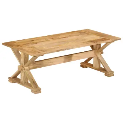 vidaXL Klubska mizica 110x52x40 cm trden mangov les
